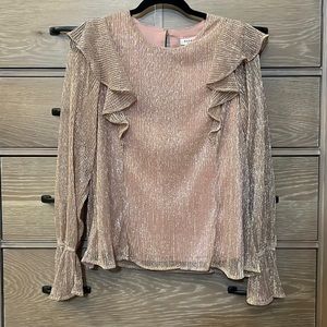Shimmer Blush Long Sleeve Blouse